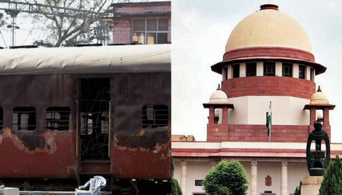 59 persons lost their lives when the S-6 coach of Sabarmati Express (left) was torched at Godhra Railway Station on February 27, 2002.