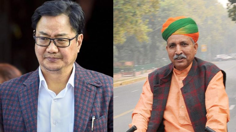Arjun Ram Meghwal replaces Kiren Rijiju as Union Minister of Law and Justice, Rijiju made the Minister of Earth Sciences