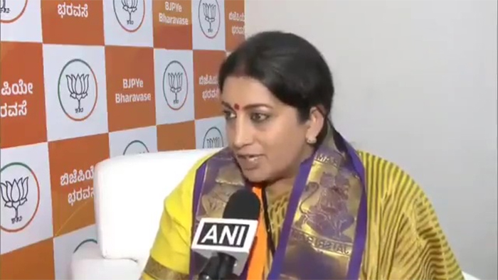 Did he check with Priyanka Vadra who offered Namaz on road in 2019: Smriti Irani on DK Shivakumar’s promise to build Hanuman temples