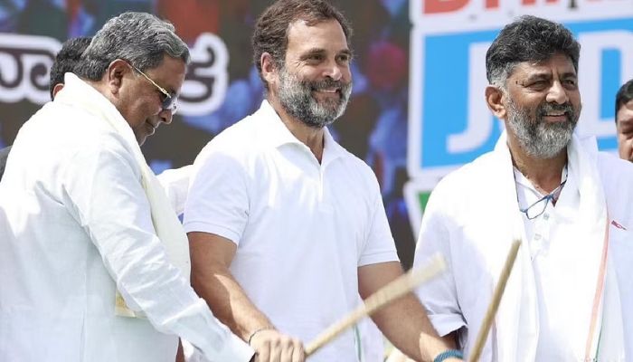 Congress supporters bicker among themselves over who should get credit for the Karnataka election victory
