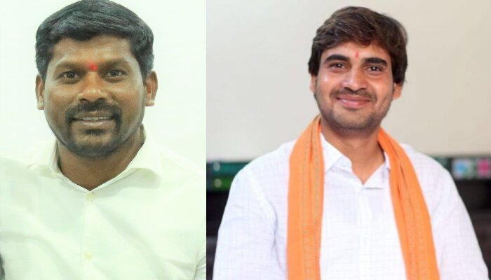 Telangana: BRS MLA Guvvala Balraju and his supporters manhandle BJYM leader Srinivas Solanky and BJP members for objecting to political speech in a temple