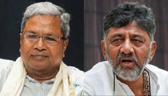 Siddaramaiah (L), DK Shivakumar (R)