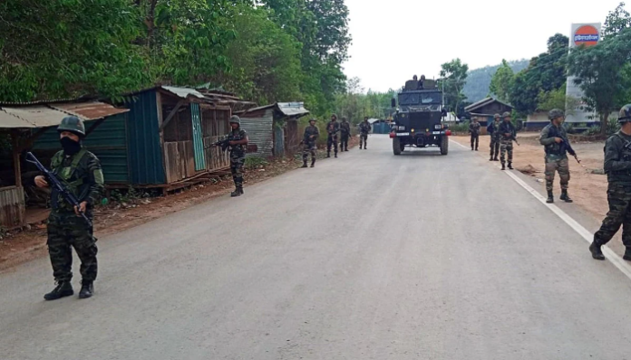 Nearly 10,000 soldiers from the Assam Rifles and the Army have been deployed.