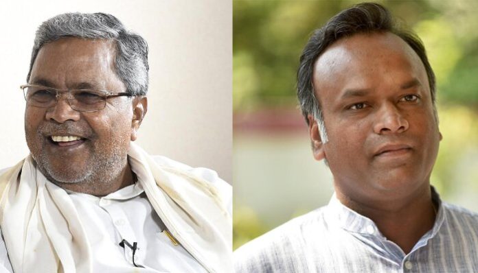 Siddaramaiah (L), Priyank Kharge (R)