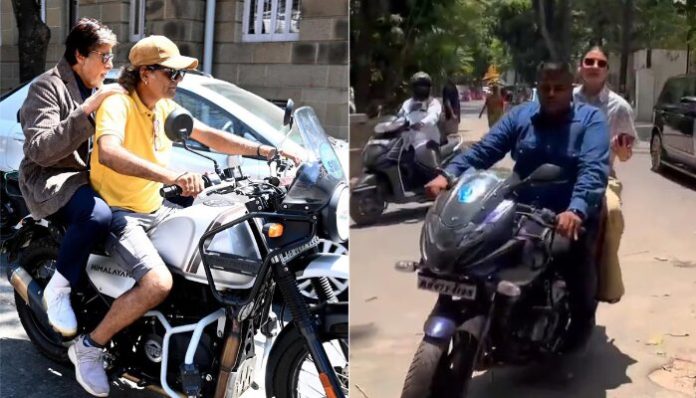 Amitabh Bachchan (L), Anushka Sharma (R).