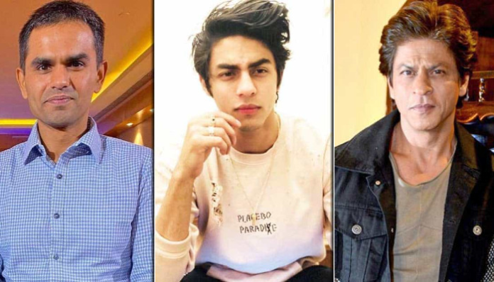 Left to Right: Sameer Wankhede, Aryan Khan and Shah Rukh Khan