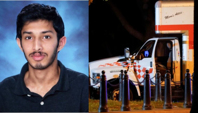 Sai Varshith Kandula has been apprehended for intentionally crashing a U-Haul truck into a security barrier at a park across from the White House.