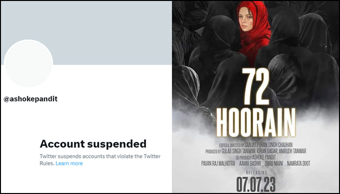 Ahead of film 72 Hoorain’s release, Twitter suspends co-producer Ashoke Pandit’s account after Islamists and Leftists mass report him