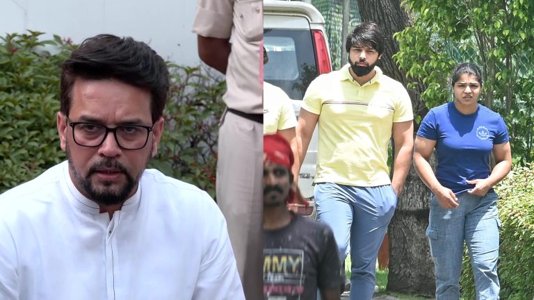Probe against Brij Bhushan Sharan Singh to be completed by June 15, WFI polls by June 30: Anurag Thakur after meeting wrestlers Bajrang Punia and Sakshi Malik