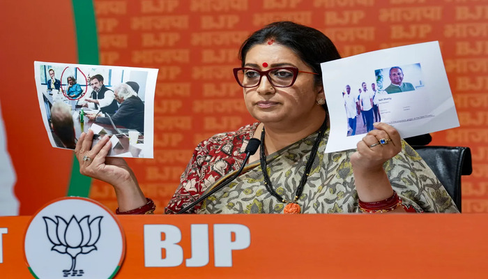 BJP leader Smriti Irani slams Congress for filing FIR against Amit Malviya, questions Rahul Gandhi’s connection with George Soros