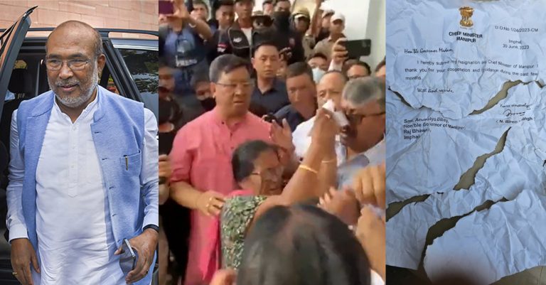 Manipur: CM Biren Singh announces he is not resigning after thousands of women blocked him from going to Raj Bhawan & tore resignation letter