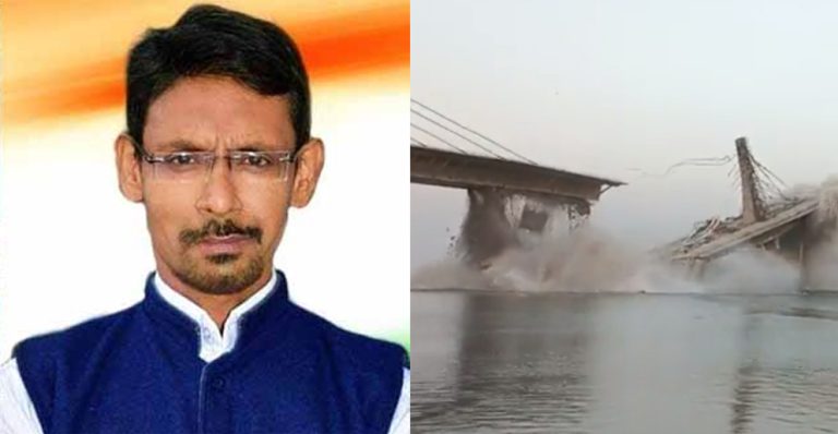 Gujarat Congress leader spreads fake news on Bihar bridge collapse, blames PM Modi for the state govt project