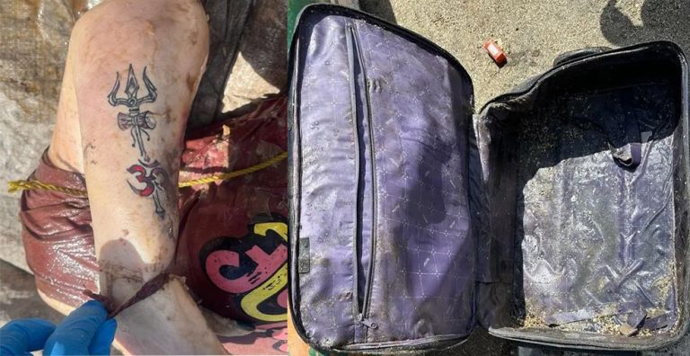 Maharashtra: Headless body of a woman found inside a suitcase on a beach in Bhayandar, Trishul and Aum tattoos seen on her hand
