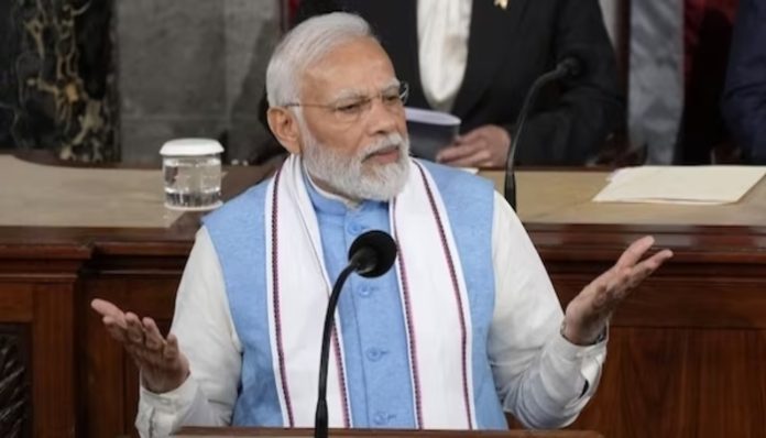 Modi US speech , Modi standing ovation