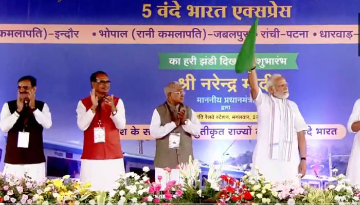 PM Modi in Madhya Pradesh: 5 more Vande Bharat trains flagged off