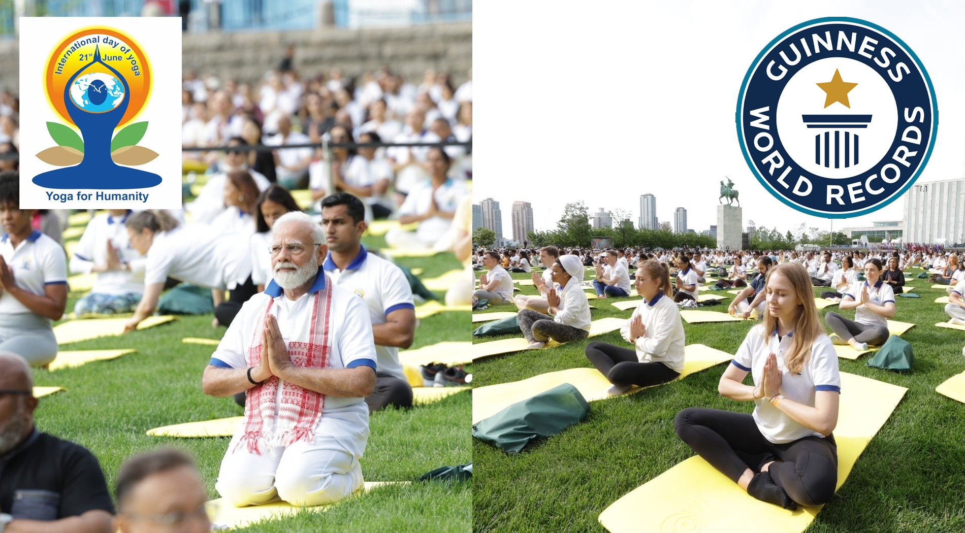 Yoga Day celebration at UN headquarters create a Guinness World record