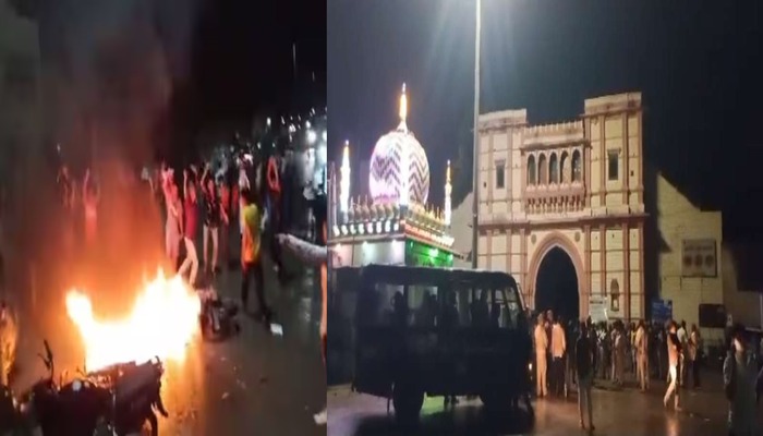 Gujarat: Violent mob attacks police and sets vehicles on fire over municipality notice to demolish illegal Daragah in Junagadh