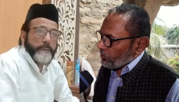 Syed Qasim Rasool Ilyas (L), Maulana Tauqeer Raza Khan (R).