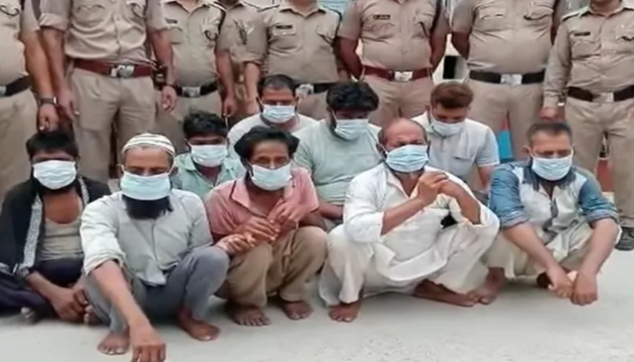 The culprits arrested for poisoning monkeys.