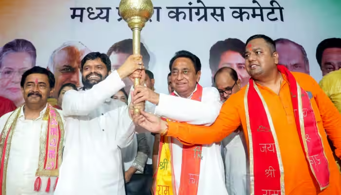 As Congress inches towards legalising cow slaughter and banning Bajrang Dal in Karnataka, they merge Bajrang Sena into the party in Madhya Pradesh