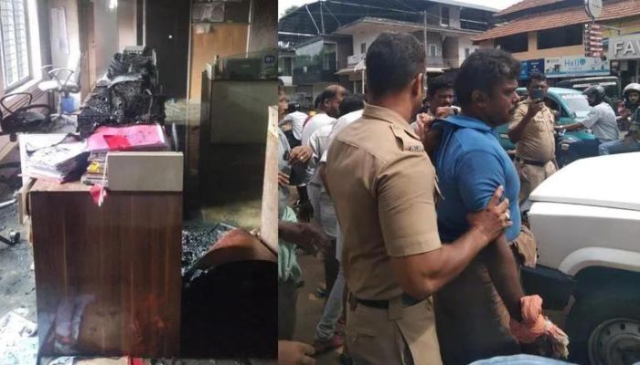 Kerala: Mujeeb Rahman sets Keezhattur panchayat office on fire over exclusion from the free housing scheme