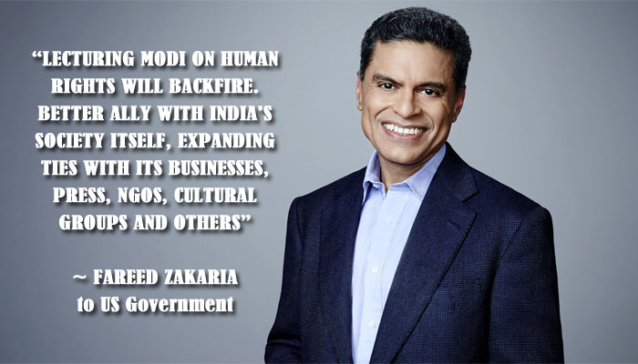 US journalist Fareed Zakaria, whose father was a Congress minister, rants against Modi and India, cites debunked reports to lecture on ‘democracy’