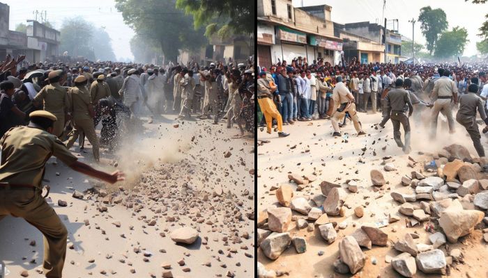 Uttar Pradesh: Cops injured after mob attacks them with stone for removing illegal statue of BR Ambedkar, 11 arrested