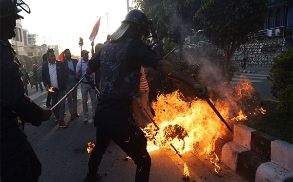 The youth union of the Marxist-Leninist Communist party in Nepal protests against the 'Citizenship Amendment Bill' in Nepal: Here is what happened