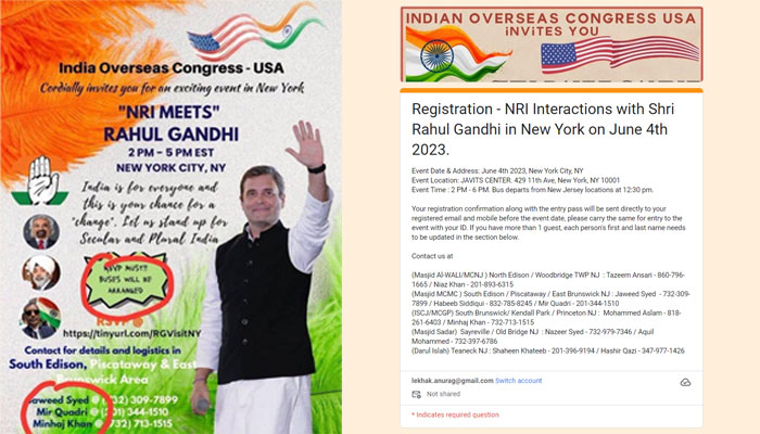 Congress faces criticism as US citizens linked to anti-India Islamic organisations organise registration to meet Rahul Gandhi