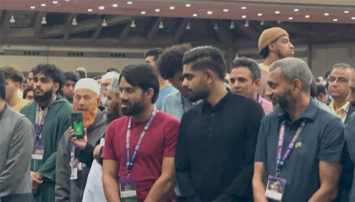 Man converts to Islam in the presence of Pakistani cricketers Babar Azam and Mohammad Rizwan in USA, organised by Islamic group linked to Rahul Gandhi’s US event