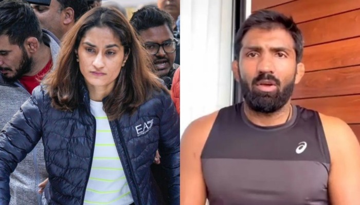 Yogeshwar Dutt and Vinesh Phogat engage in a war of words on Twitter after Dutt questions trial exemption given to the six protesting wrestlers