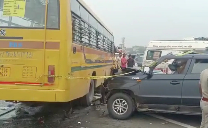 Ghaziabad: 6 killed as school bus coming from the wrong side crashes into SUV on Delhi-Meerut Expressway