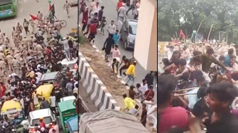 Delhi: Youths participating in Muharram procession attack police in Nangloi, stones pelted and vehicles damaged