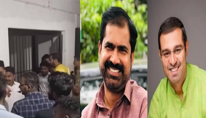 Kerala Congress MLAs break into Kalady police station, open lock up and release two Kerala Students Union workers, booked