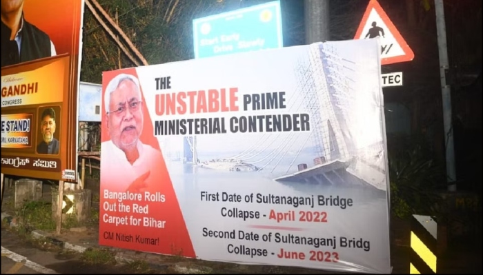 ‘Unstable PM Contender’: Posters mocking Bihar CM Nitish Kumar comes up in Bengaluru amid opposition ‘unity’ meeting