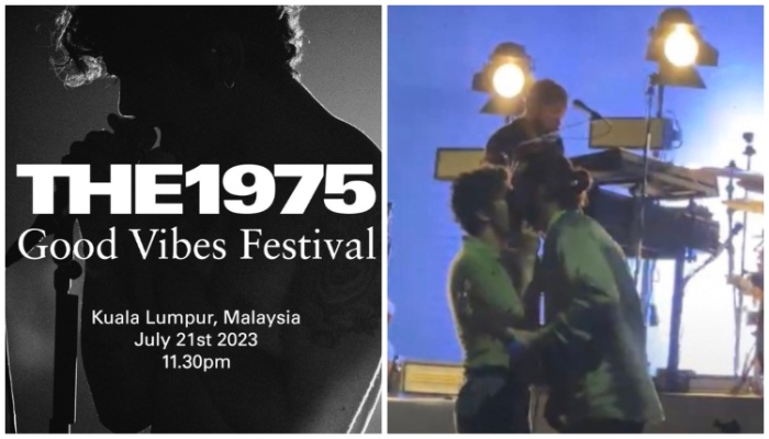 Rock Band ‘The 1975’ banned from Malaysia after criticism of anti-LGBT laws and an on-stage kiss between members Matty Healy and Ross MacDonald