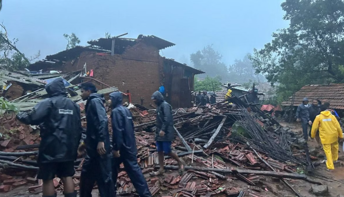 Search and rescue operation continue after a landslide at Irshalwadi village.