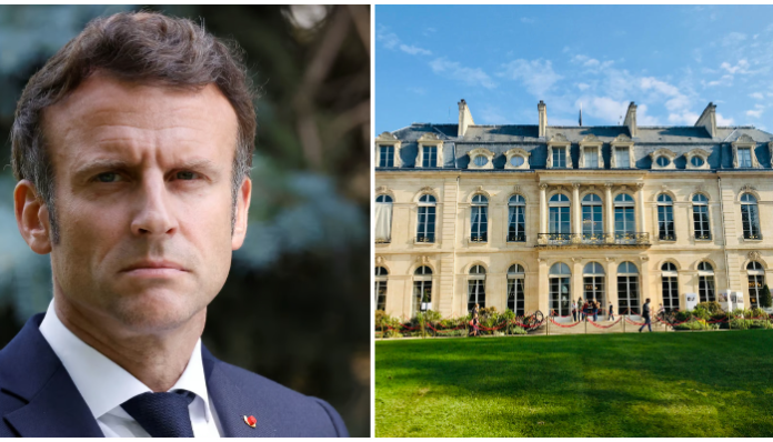 The French President (L), his official residence (R).