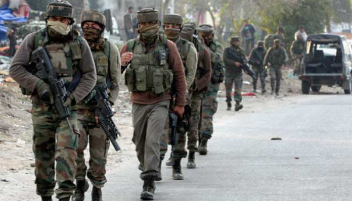 Security forces in Kashmir.