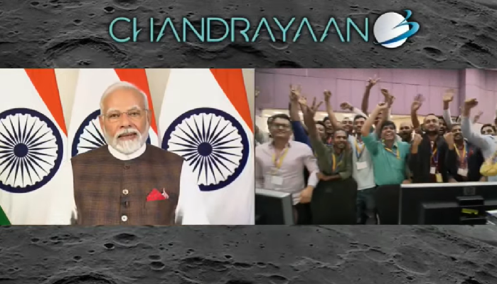 “We saw a dream on Earth and fulfilled it on the Moon,” PM Modi hails the successful Chandrayaan-3 landing on moon