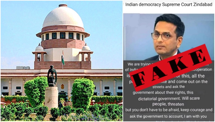 ‘People come to streets against this dictatorial govt’: Reads fake post naming CJI DY Chandrachud, SC to initiate action against those involved