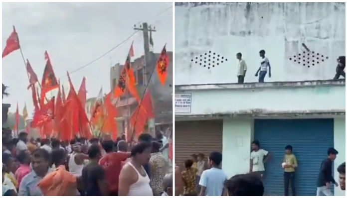 Bihar stone pelting on Hindu processions