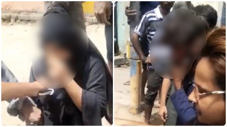 Ahmedabad: Muslim mob assaults a burqa-clad woman and a Hindu man travelling with her, video goes viral