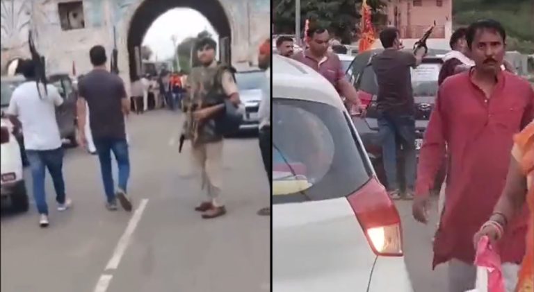 Nuh violence: Islamists use visuals of armed cops in plain-clothes to spread fake news that Hindu devotees in Jalabhishek Yatra were carrying guns