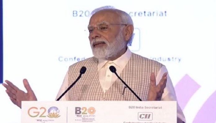 PM Modi addressed the B20 Summit 2023 in Delhi