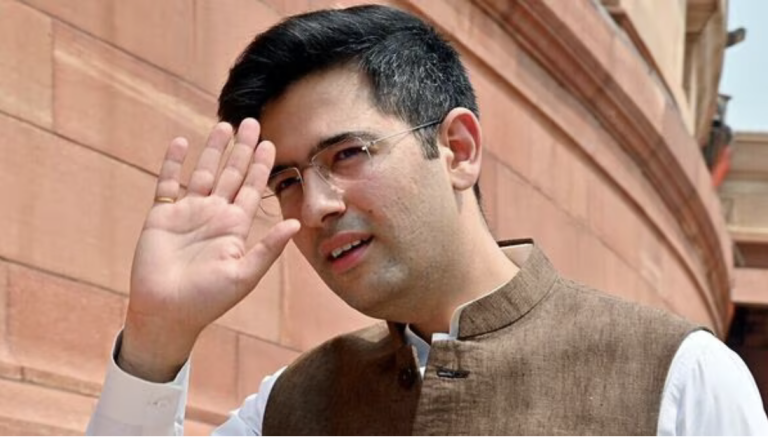 Ruckus in parliament over Raghav Chadha trying to table Delhi Services Bill without consent of Rajya Sabha members he named: What happened