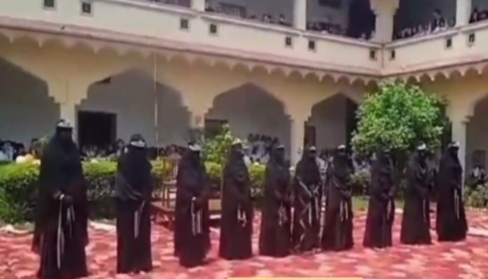 UP: Video of Burqa-clad schoolgirls in Mau performing on song cursing non-believers goes viral, case registered