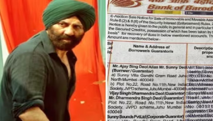 Sunny Deol’s Juhu Villa to be e-auctioned on September 25​ for non-payment of dues worth nearly Rs 56 crores