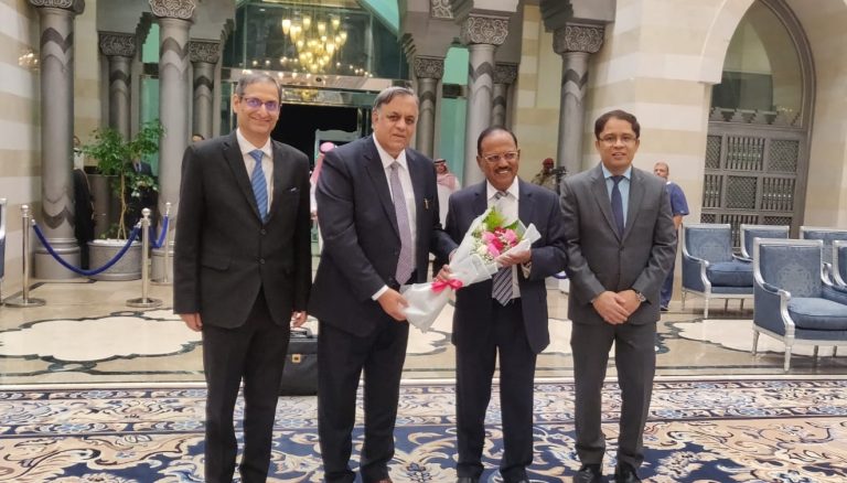 National Security Advisor Ajit Doval arrives in Jeddah to participate in Ukraine peace talks hosted by Saudi Arabia