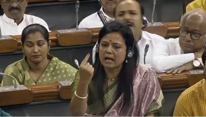 The TMC MP speaking in the parliament.